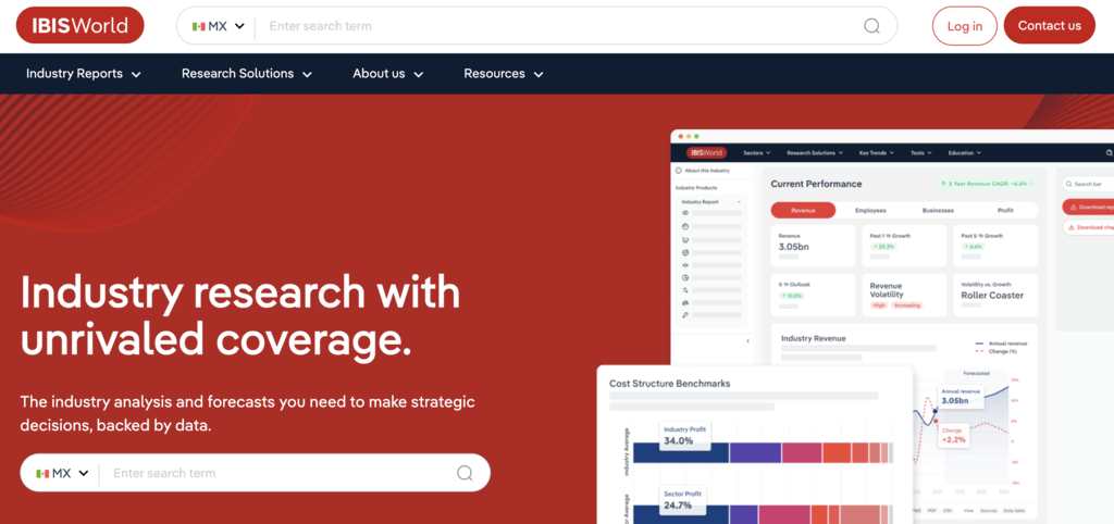 Sitio web de IBISWorld