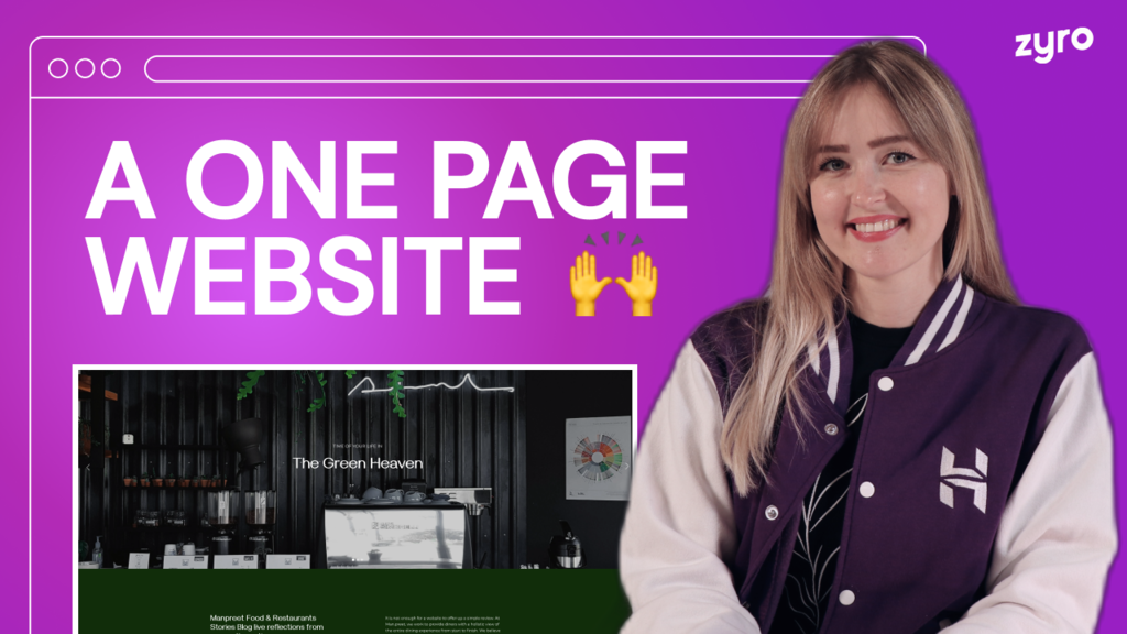 Create A one-page website in less than 10 minutes – video tutorial