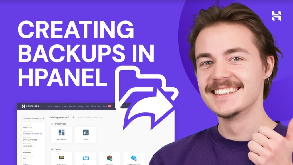 Downloading and restoring backups using Hostinger’s hPanel –video tutorial