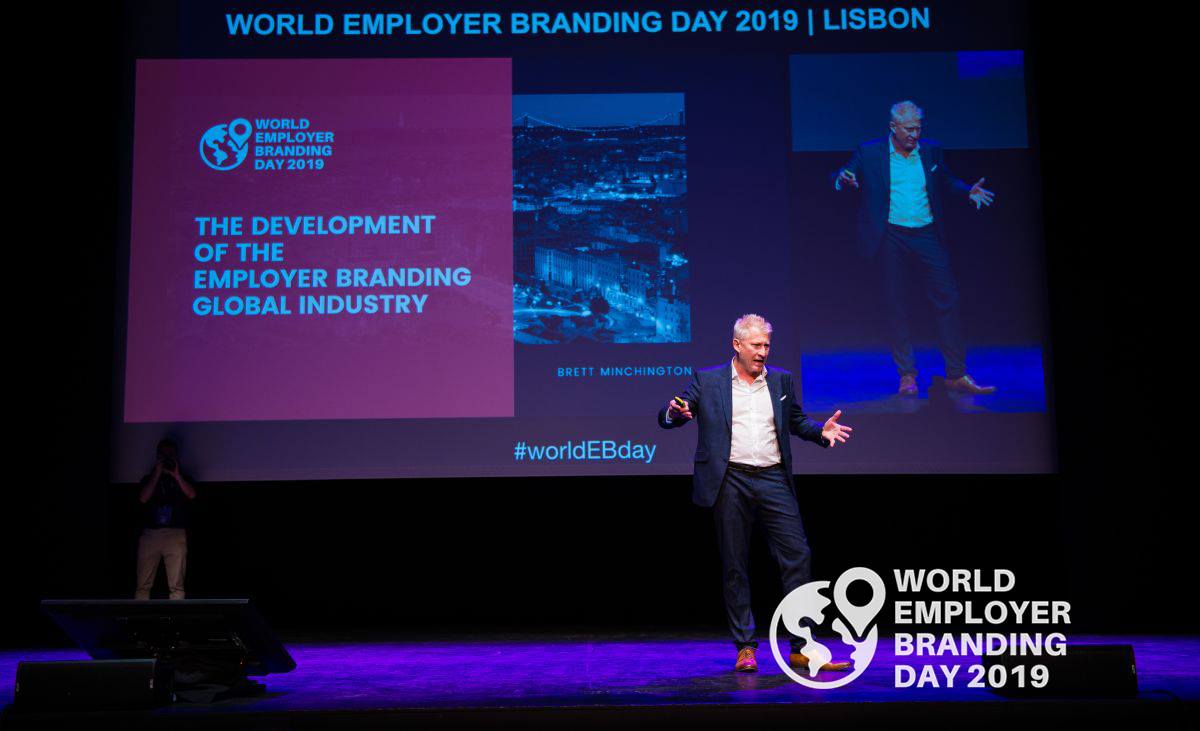 Brett Minchington - one of the world's leading authorities on employer branding during his presentation.