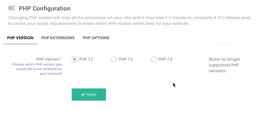 Enabling PHP 7.4 in Hostinger hPanel