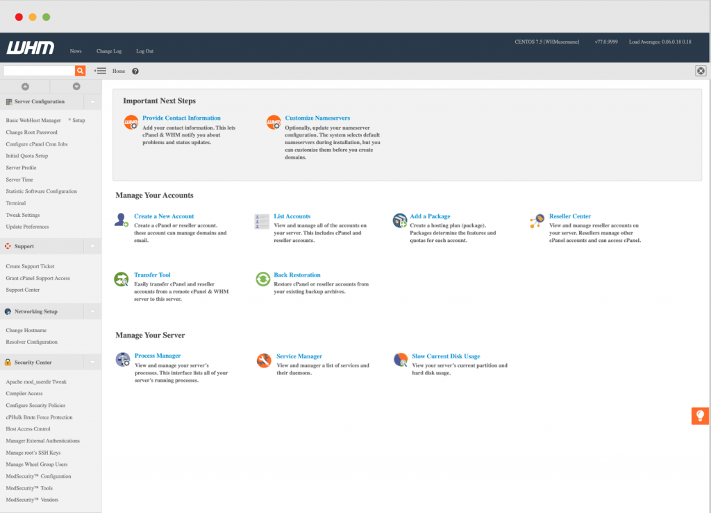 panel de control cpanel