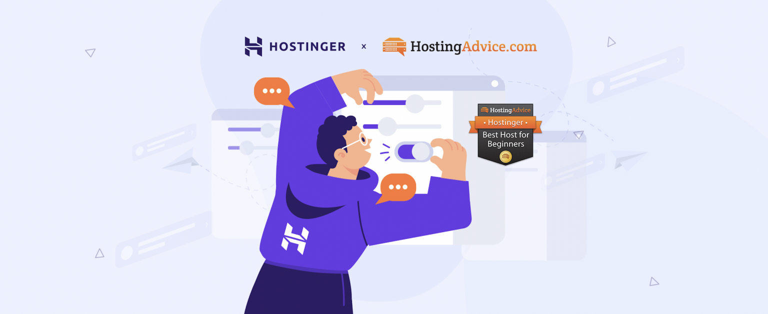 Hostinger is Recommended as the Top Pick for Web Beginners by HostingAdvice Experts