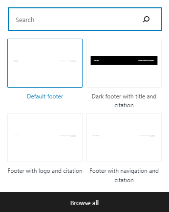 Pattern options in the quick inserter.