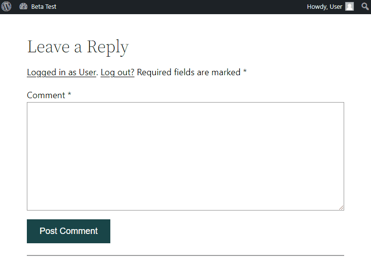 Submitting a comment using a comments query loop block will redirect users to the new comment.