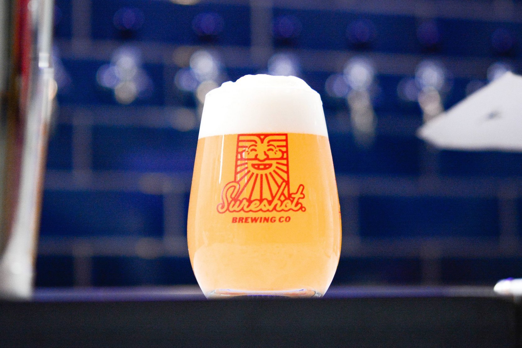 Taproom glass from Sureshot Brewing