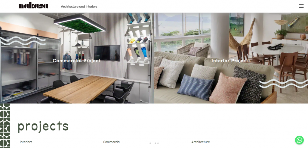 homepage of Nakasa's website