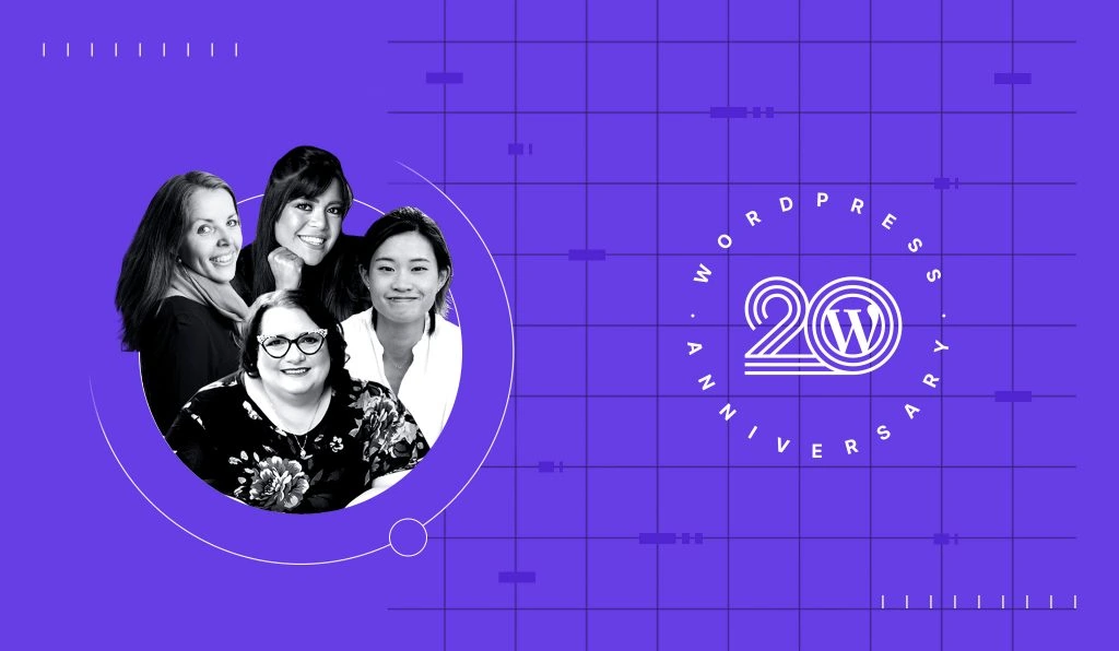 WordPress 20th Anniversary banner from Hostinger blog