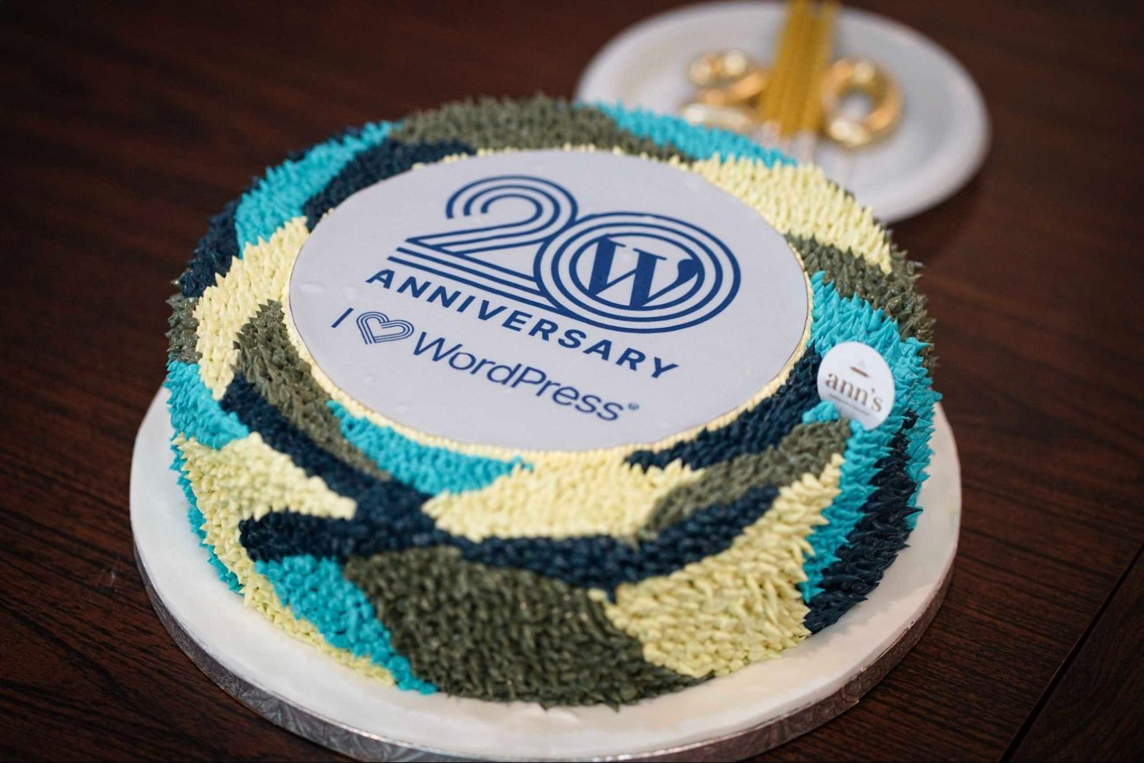 Pastel de cumpleaños del 20 aniversario de WordPress