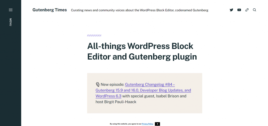 Gutenberg Times' homepage