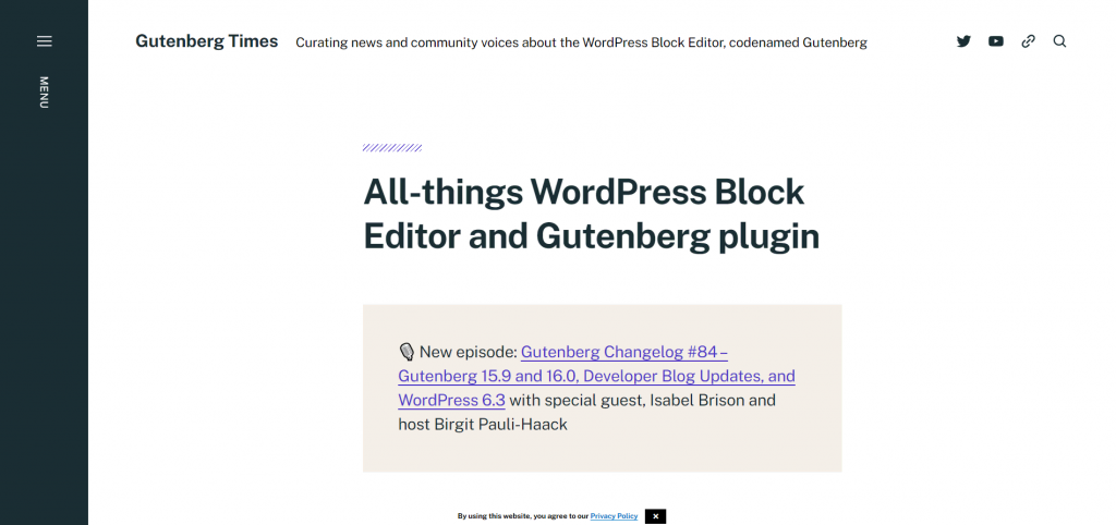 Gutenberg Times homepage