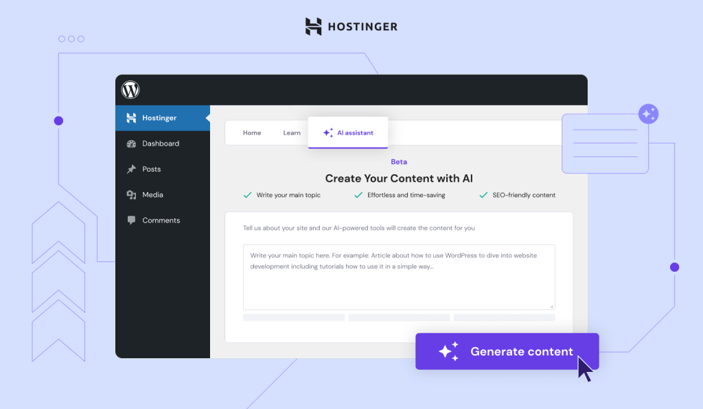 Attract More Clients for Your Business With Hostinger WordPress AI Assistant