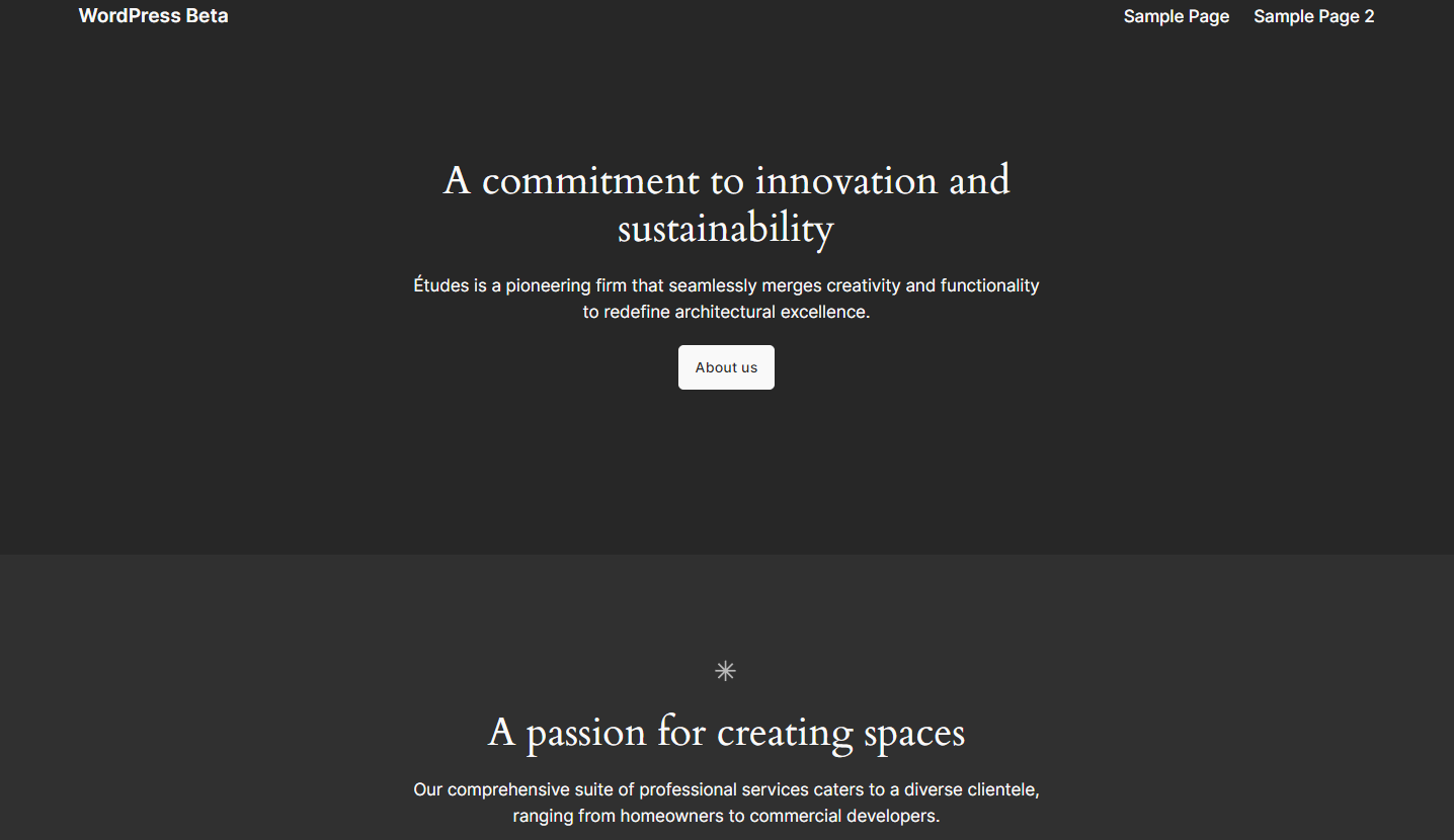 Twenty Twenty-Four theme's homepage template