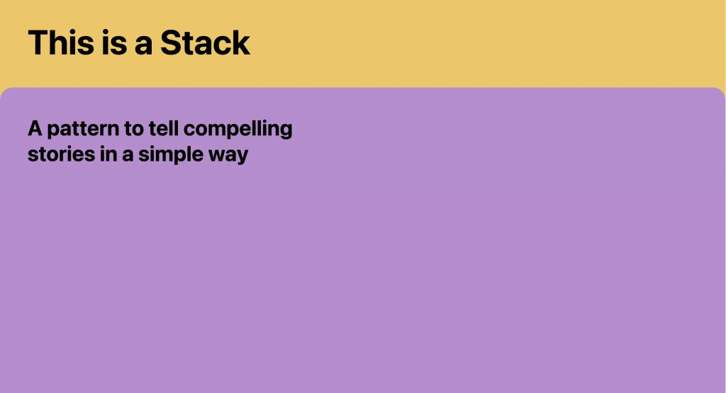 the preview of Stack, the first community theme
