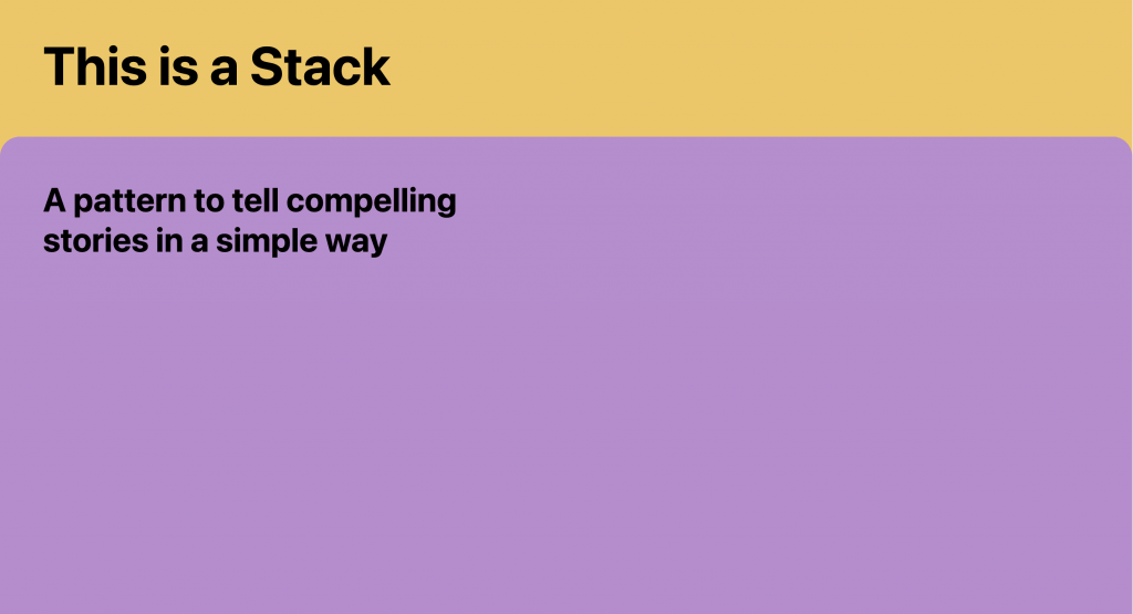 the preview of Stack, the first community theme