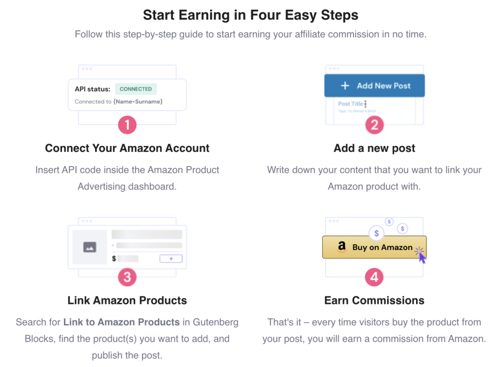 Step-by-step guide for the Hostinger Amazon Affiliate plugin.
