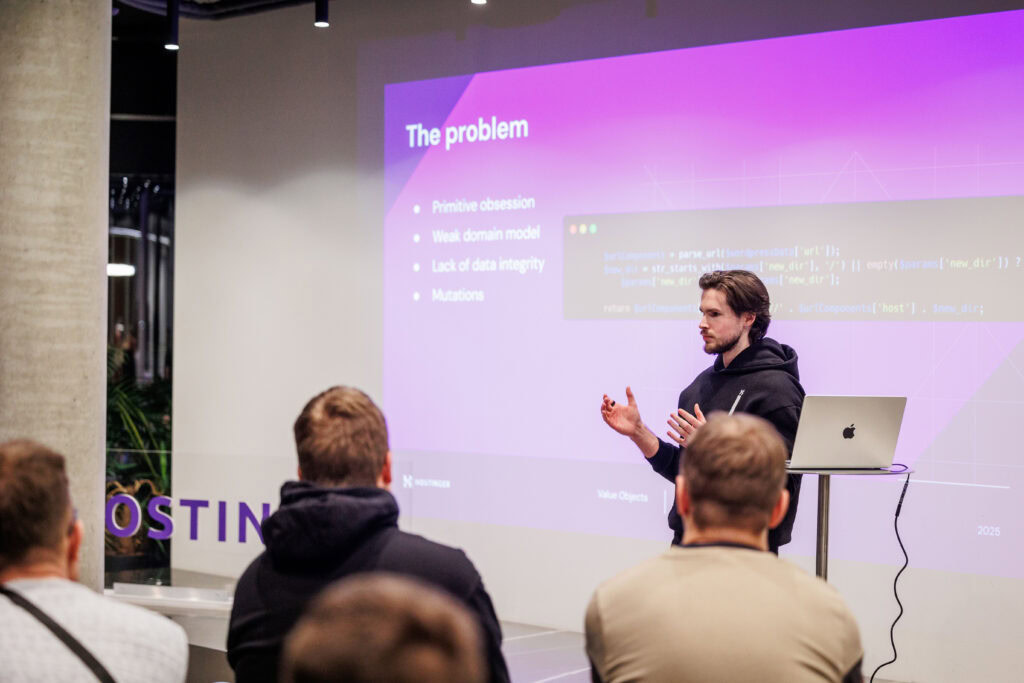 One of Hostinger's knowledge sharing event