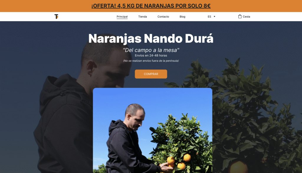 Naranjas Nando Dura's website home page
