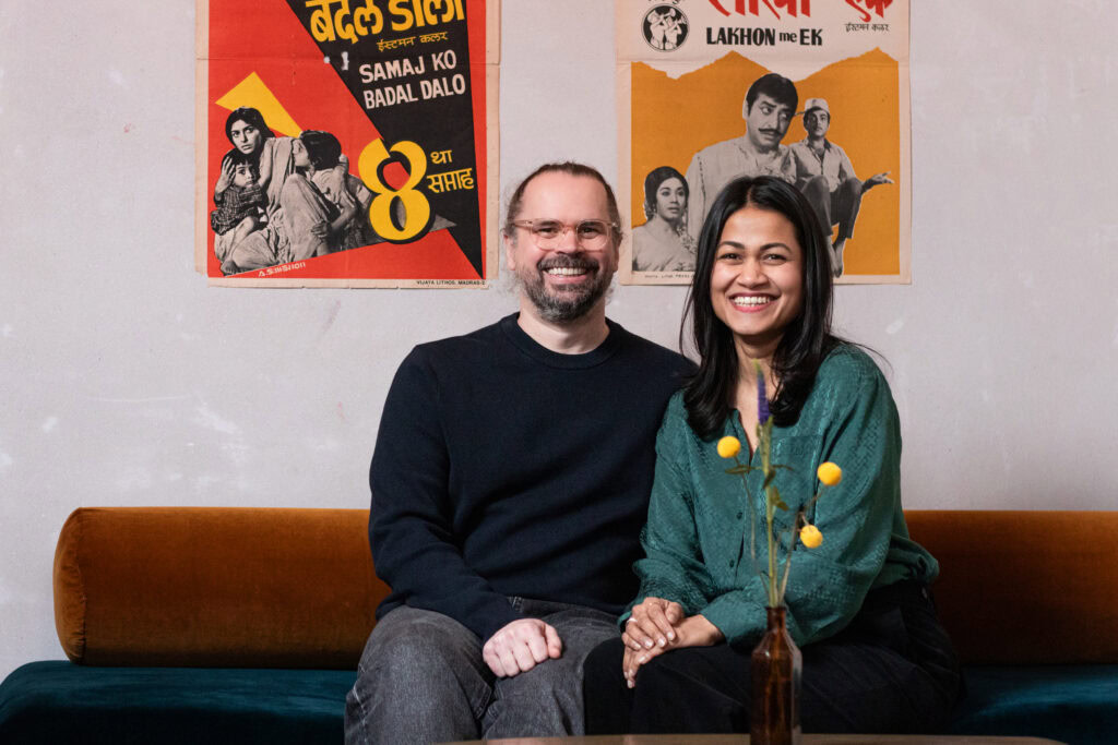 Rob and Kimya in their studio