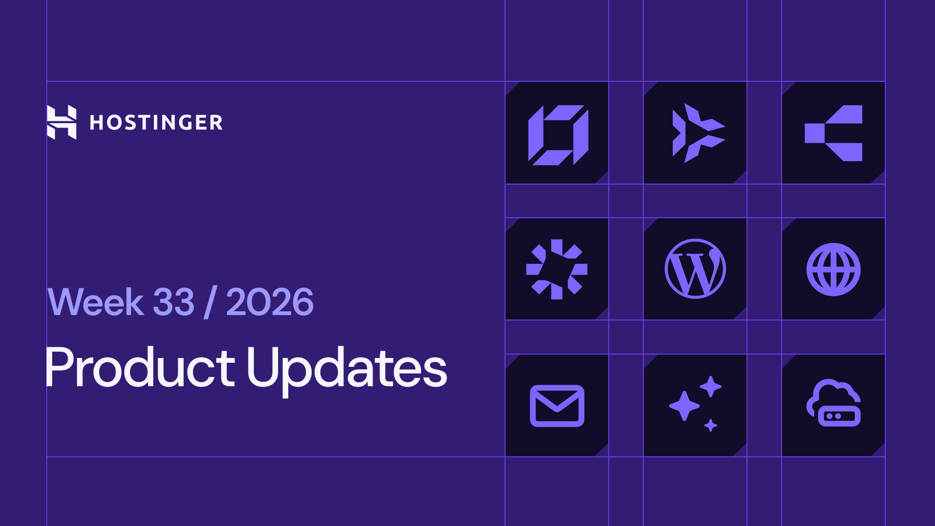 Hostinger weekly product updates: Week 33, 2026