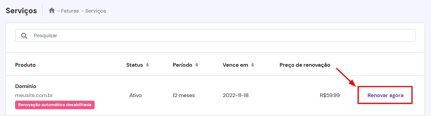 Botão renoavr agora hPanel