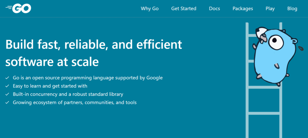 página da linguagem go