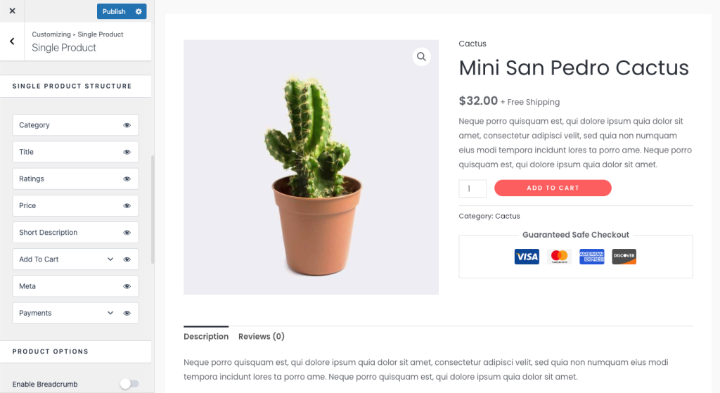 Personalizando o tema gratuito Astra para WooCommerce com o Personalizador do WordPress