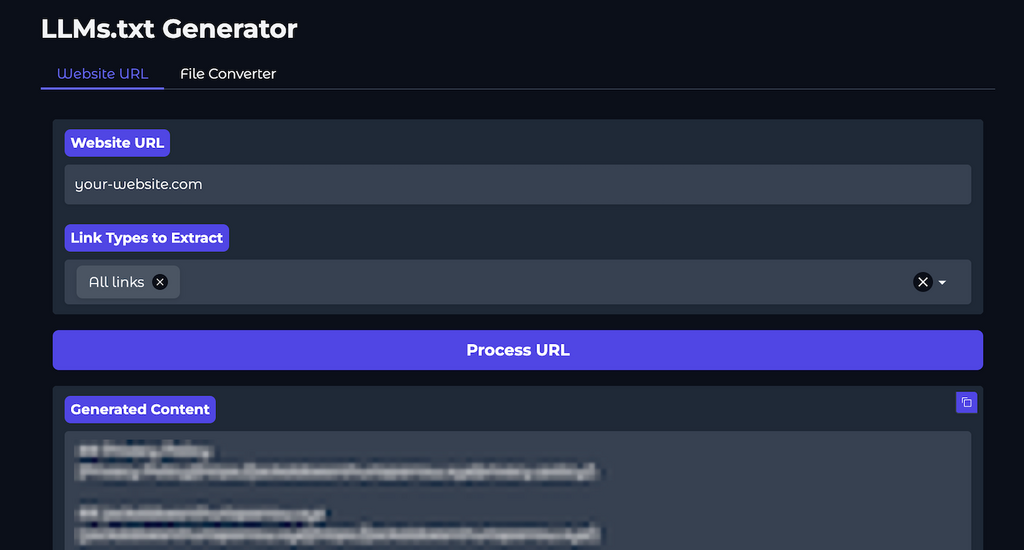 Gerador de llms.txt do Wordlift