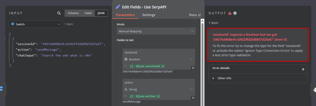Mensagem de erro com uma poss&iacute;vel solu&ccedil;&atilde;o.