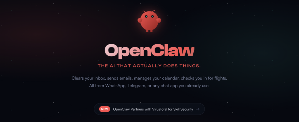P&aacute;gina inicial do OpenClaw