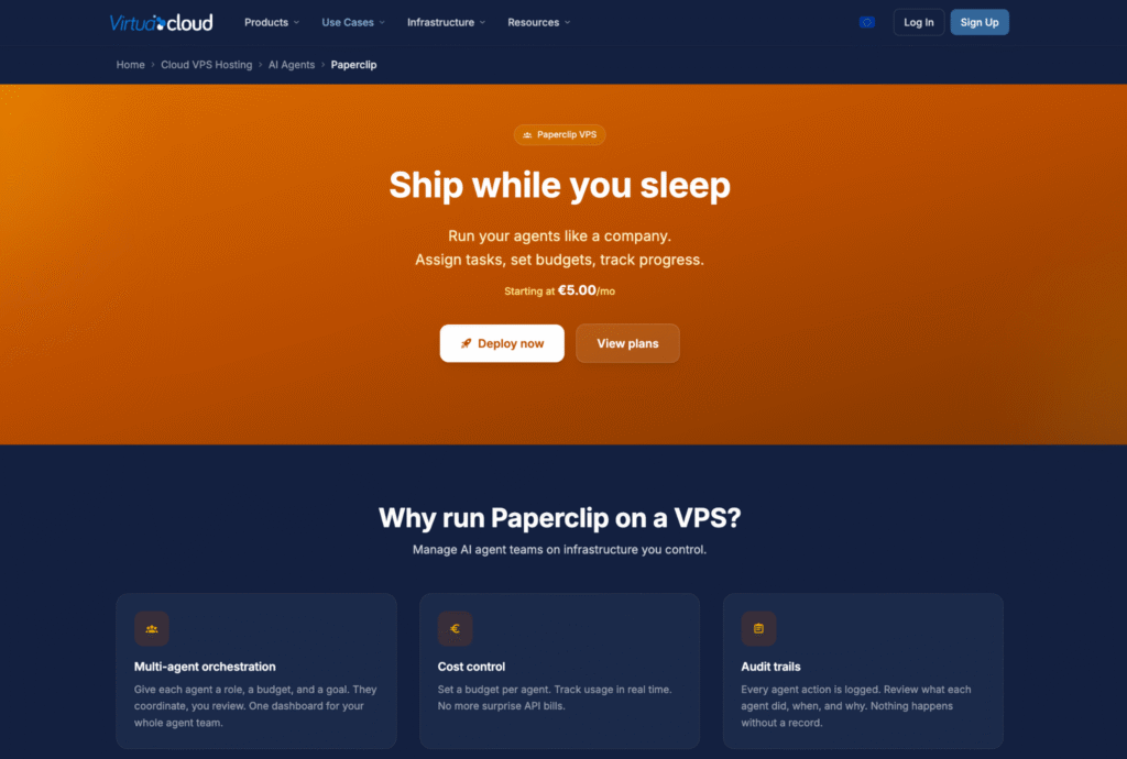P&aacute;gina inicial do Virtua.Cloud