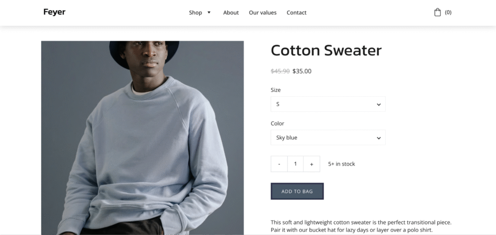 hostinger-construtor-de-sites-modelo-exemplo-de-p&aacute;gina-de-produto