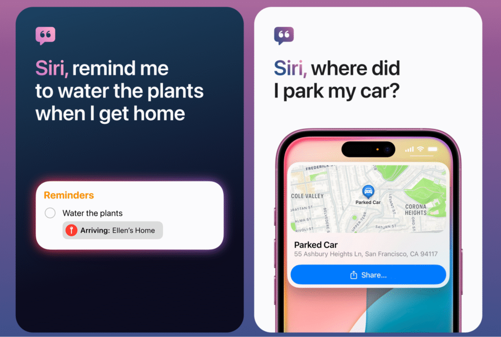 Mockup do Siri em a&ccedil;&atilde;o