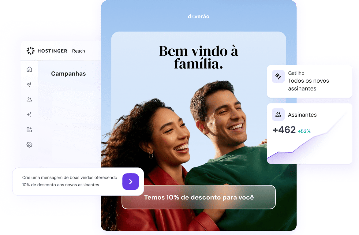 Lance campanhas de e-mail marketing com IA em minutos