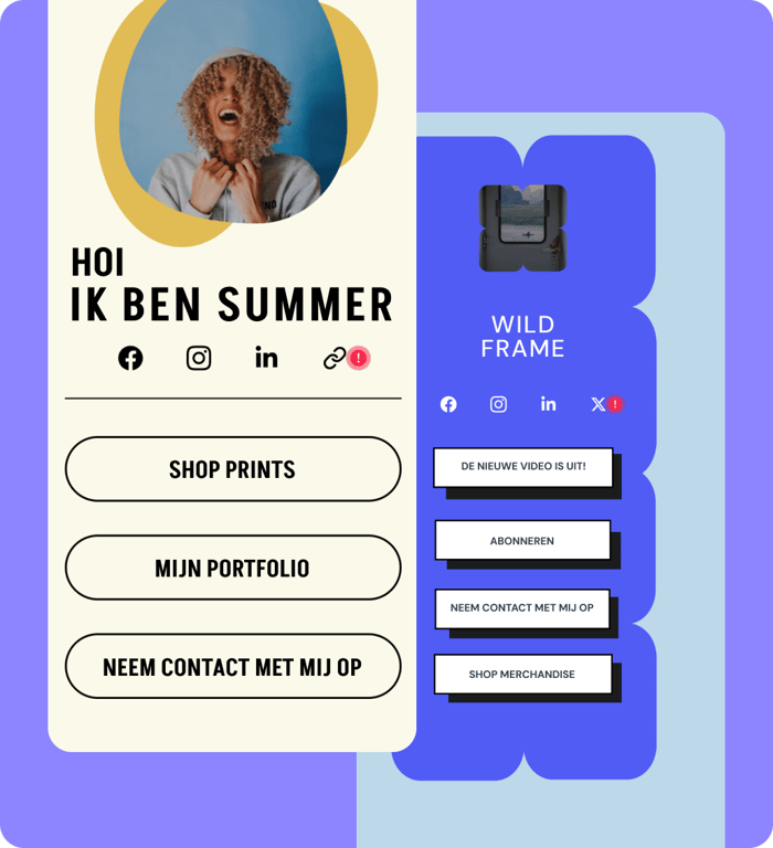1. Kies je bio site template