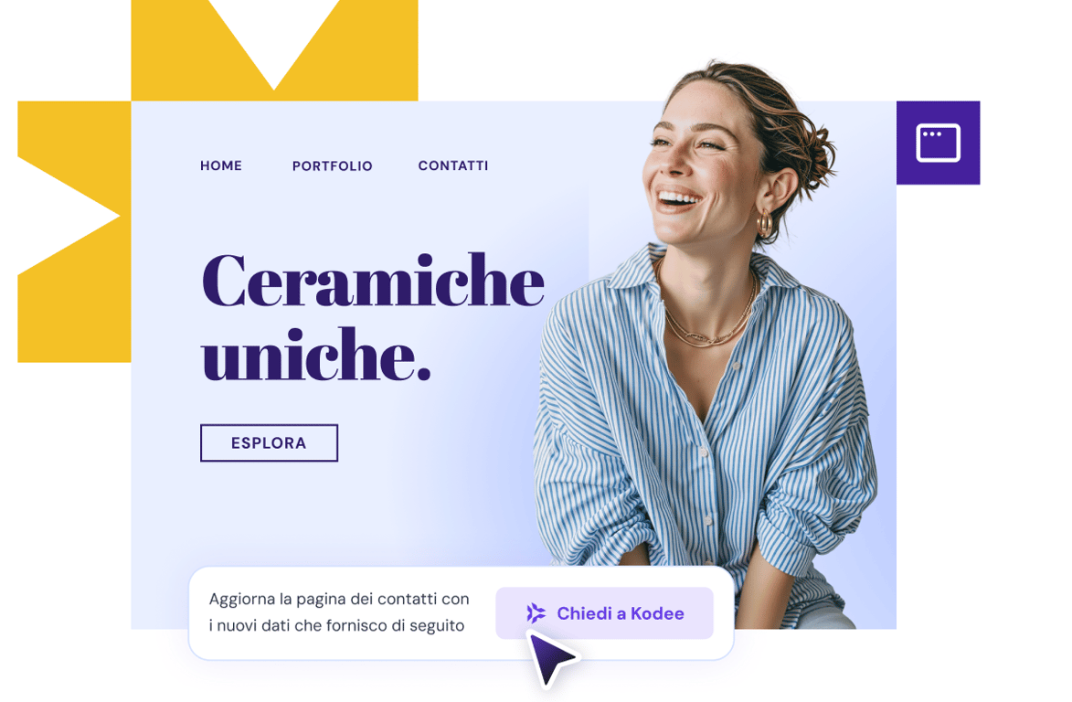 Avvia il tuo sito web in un minuto