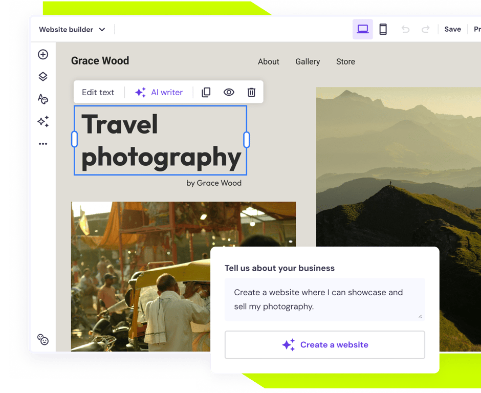 Creador de sitios web
