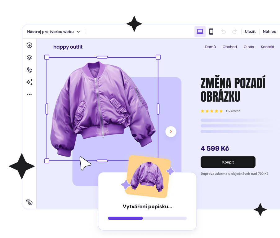 Nástroj pro tvorbu webu s AI nástroji