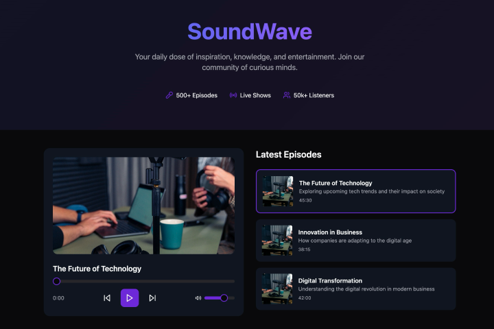 Podcast web app
