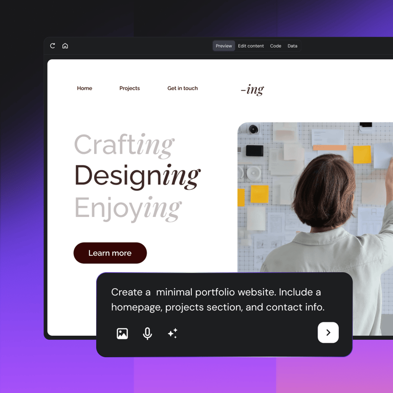Crie qualquer tipo de site
