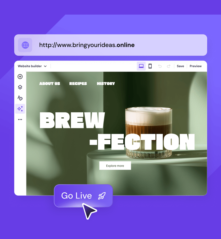 Ready to Go live? Do it with a click