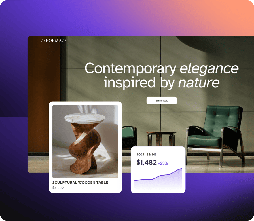 Go from idea to online store in minutes