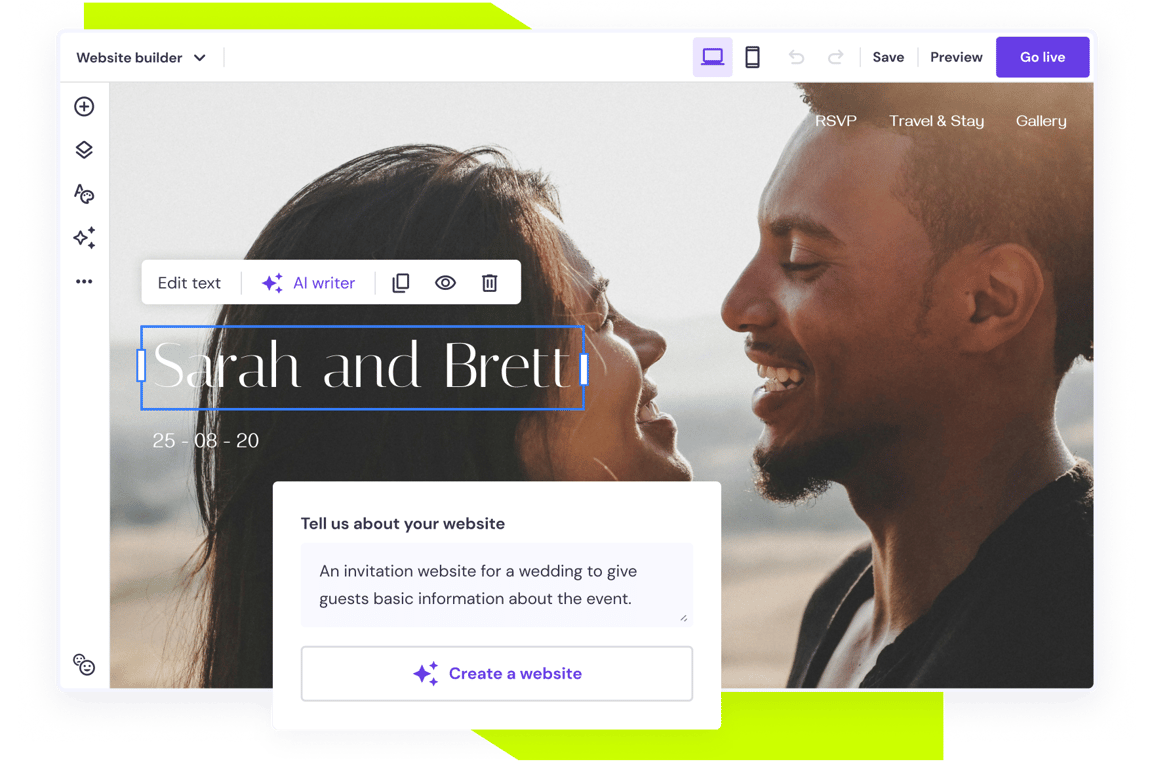 Sitio web para bodas