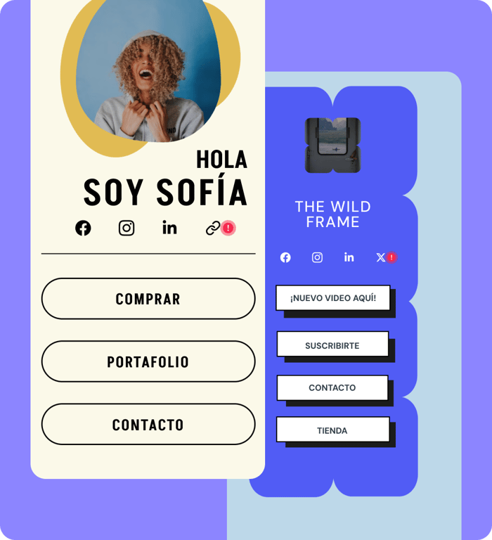 1. Elige la plantilla de tu sitio web de bio