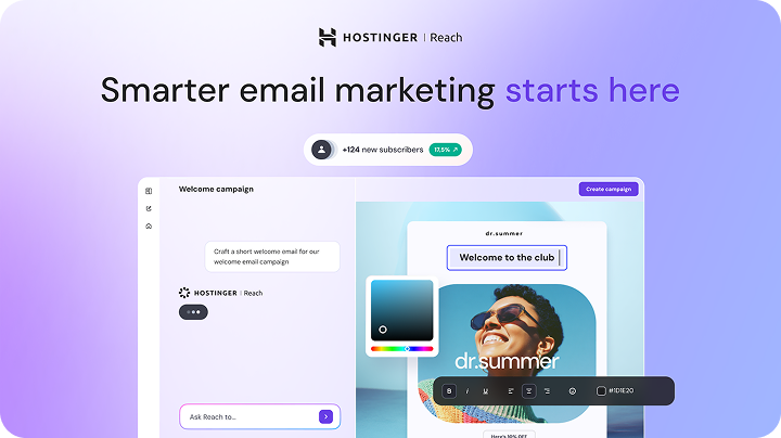 Prompt, send, grow: Email marketing just got a Hostinger makeover