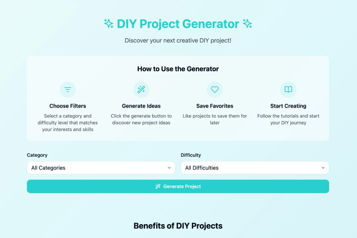 DIY project generator