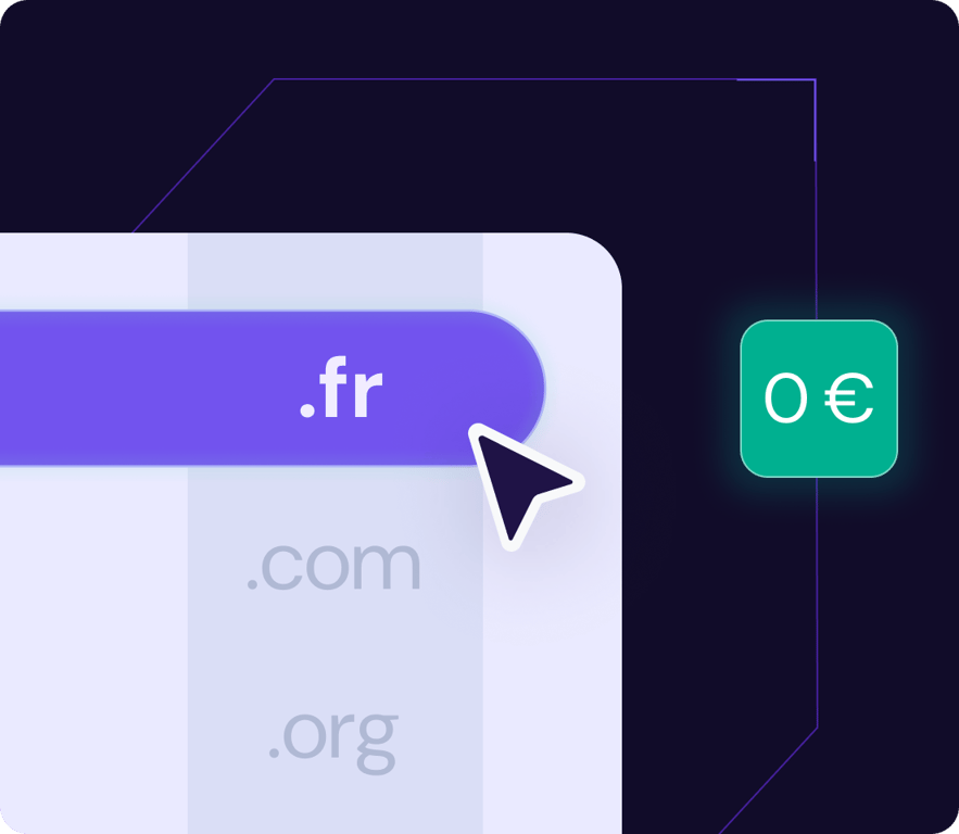 Enregistrez gratuitement un nom de domaine disponible