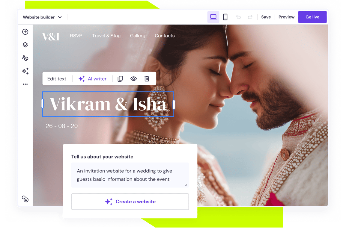 Wedding website