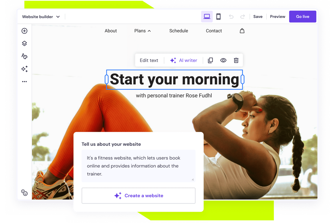 Everything you need to create a website