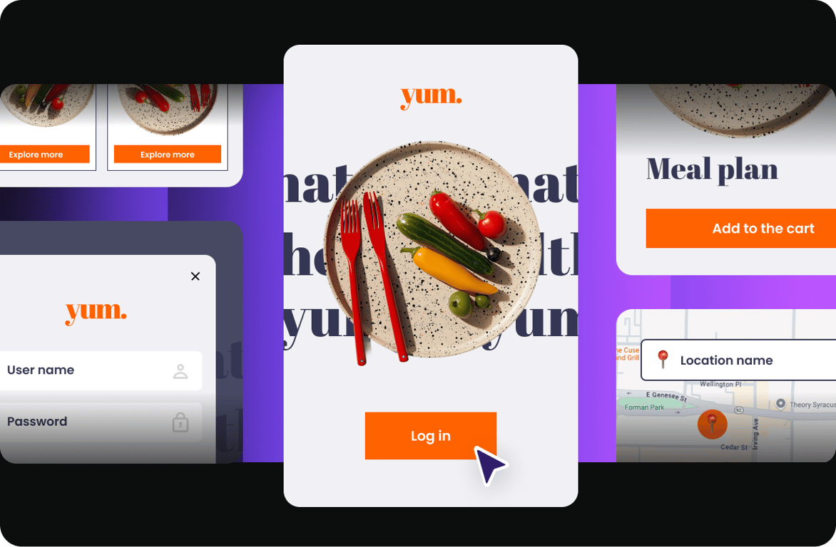 Create interactive designs with AI prototyping